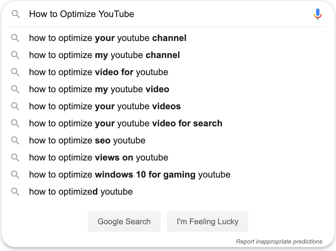 Google Auto-Suggest Results