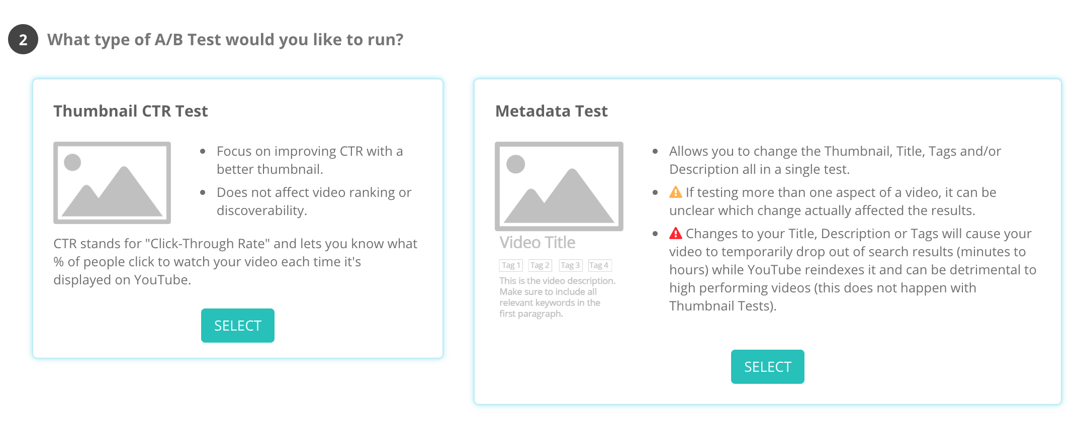 TubeBuddy AB Test Type