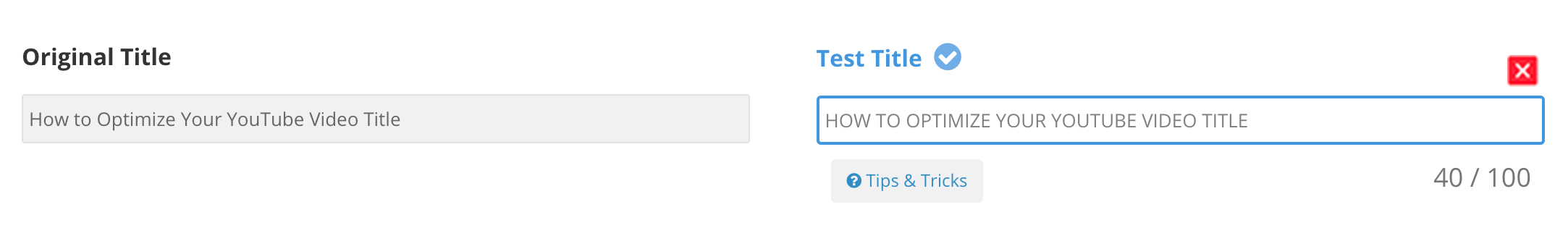 TubeBuddy AB Test for Video Titles