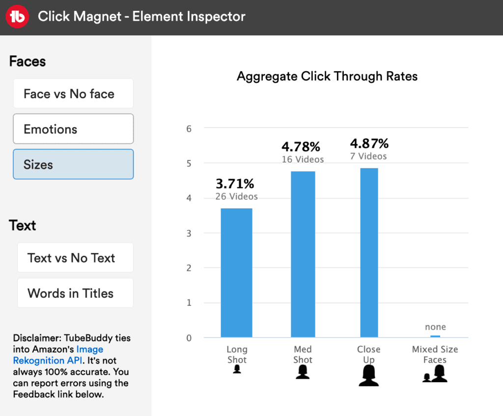 Click Magnet Element Inspector Face Sizes