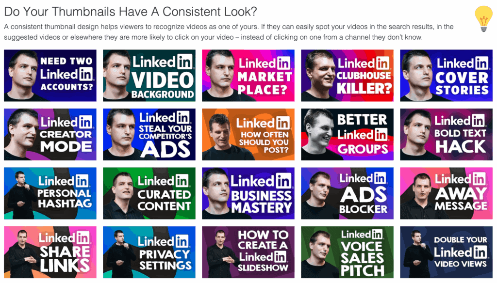 Do your thumbnails have a consistent look?