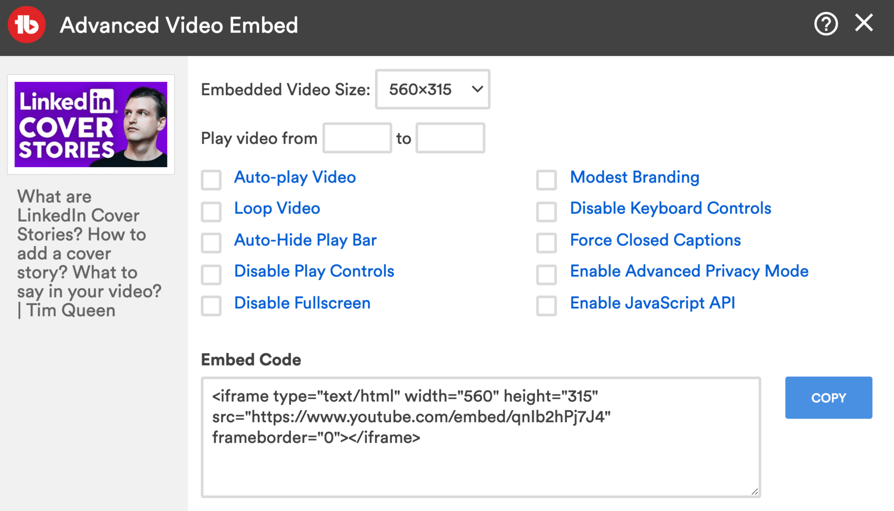 How to customize your YouTube video embed code with the TubeBuddy Advanced Video Embed tool